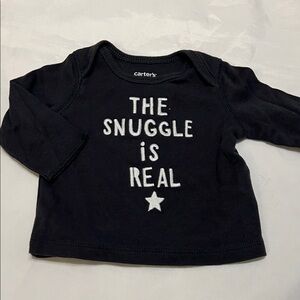 “Bundle 10/$14” Carter's newborn gray Long Sleeve Tee with Fun Print boy girl
